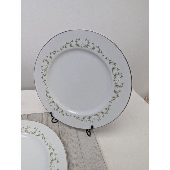 Set of 2 Sheffield China Japan Elegance 10 3/8" Dinner Plates - Picture 4 of 9